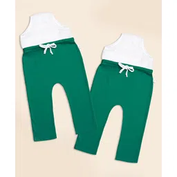 SuperBottoms Cotton Knit Pack Of 2 Solid Diaper Pants - Green-picture-27