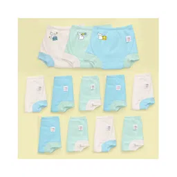 Superbottoms Padded Underwear | For Potty Training & Mess-Free Diaper-Free time | Prevents Pee Puddles | 3 Layers of Premium Cotton Padding | Pull-up Style Potty Trainers (Pack of 12)| Size 0 | 9-12M-picture-28