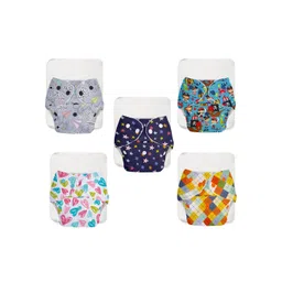 SuperBottoms Set of 5 UNO Printed Reusable & Waterproof Cloth Diaper With Ultra Thin Pads-picture-55