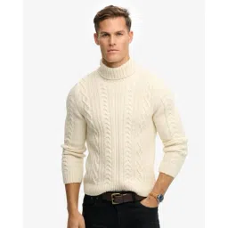 superdry Jacob Cable Roll Neck Jumper image 1