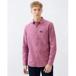 superdry Hino Brushed Herringbone Relaxed Fit Shirt-picture-22