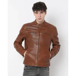 superdry Vintage Racer Leather Jacket image 1