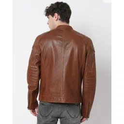 superdry Vintage Racer Leather Jacket image 4