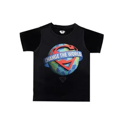 Superman Boys Black Printed Round Neck T-shirt-picture-58