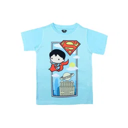 Superman Boys Blue Printed Round Neck T-shirt-picture-23