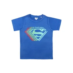 Superman Boys Blue Printed Round Neck T-shirt-picture-57