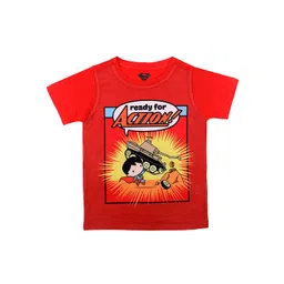 Superman Boys Red Printed Round Neck T-shirt-picture-54