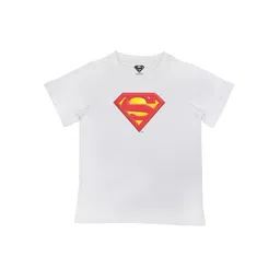 Superman Boys White Graphic Printed Casual T-shirt-picture-10