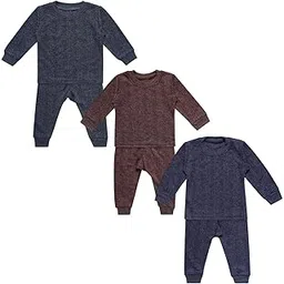 superminis Baby Thermal Top and Pyjama Set - Round Neck, Full Sleeves, Winter Wear Suit for Infants, Girls, Boys-picture-28