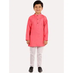 Superminis Boys Magenta Regular Pure Cotton Kurta with Pyjamas-picture-45