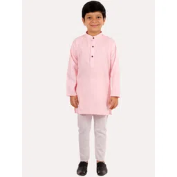 Superminis Boys Pink Regular Pure Cotton Kurta with Pyjamas-picture-28
