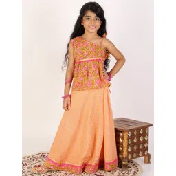 Superminis Girls Floral Printed Pure Cotton Ready to Wear Lehenga Choli-picture-45