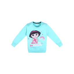 Superminis Kids Blue Printed Cotton Sweatshirt-picture-33