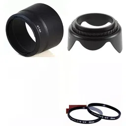 SUPERNIC Combo ET-63 Lens Hood & 58mm Flower Lens Hood & 2pcs 58mm UV Lens FilterLens Hood-picture-11