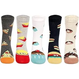 supersox Funky Women Crew Length Compact Combed Cotton Multicolor Socks Packs Of 5-picture-22