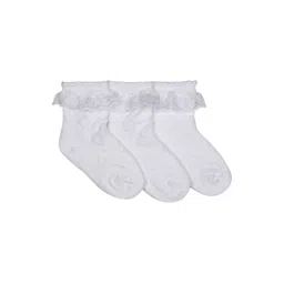 Supersox Kids Pack of 3 White Assorted Ankle-Length Socks-picture-10