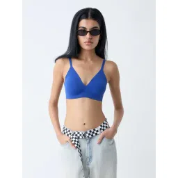 Superstar by Westside Blue Invisible Triangle Padded Bra-picture-13