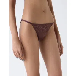 Superstar by Westside Brown Animal Lace Design Thong Briefs-picture-20