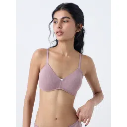 Superstar by Westside Dusty Pink Rosette-Detailed Padded Bra-picture-29