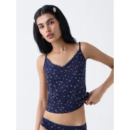 Superstar by Westside Navy Printed Cotton-Blend Camisole - Pack of 2-picture-10