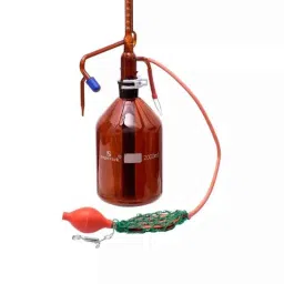 Supertek 10ml Borosilicate Glass 3.3 Amber Automatic Zero Burette with PTFE Needle Valve, 75.108.0010-picture-32