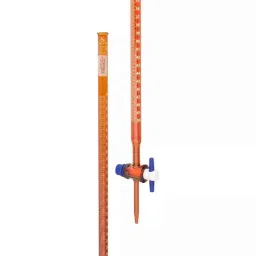 Supertek 50ml Borosilicate Glass 3.3 Class-A Amber Burette with PTFE Key &a; Calibration Certificate, 75.102.0050-picture-34