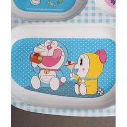 Superware Melamine Doraemon Cartoon Kids Divided Plate 4 Section Food Serving Dinnerware for Children Mealtime Sweet Theme Durable Non Toxic Gift-picture-10