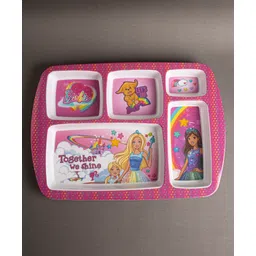 Superware Melamine Kids  5 Section Plate - Barbie Shine-picture-19