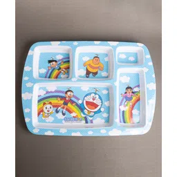 Superware Melamine Kids  5 Section Plate -Doraemon Rainbow image 1