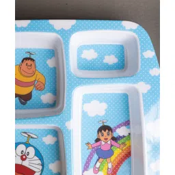 Superware Melamine Kids  5 Section Plate -Doraemon Rainbow image 5