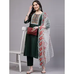 SUPPAR SLEAVE Women Cotton Blend Kurta Sets-picture-37