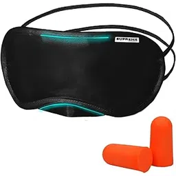 supreme enterprise Sleep Eye Mask for Women & Men | 100% Light Blocking & Comfortable Fit | Sleep Kit for Airplane Travel | Soft-Washable Eye Cover for Sleeping | Includes Ear Plugs | (Minimalist Black)-picture-35