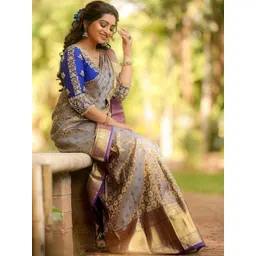 Supro Lifestyle Ethnic Motifs Woven Design Zari Kanjeevaram Saree-picture-21