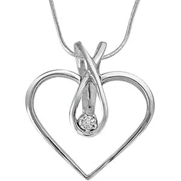 suratdiamond Surat Diamonds .925 Sterling Silver and Diamond Pendant-picture-24