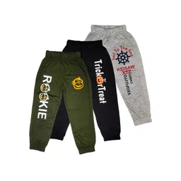 Surfbae Kids Pack Of 3 Printed Cotton Relaxed Fit Mid-Rise Joggers-picture-34