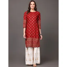 SURHI Women Ethnic Motifs Printed Kurta with Trousers-picture-21