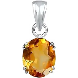 suruchi gems & jewels Sterling Silver Citrine/Sunehla 3.25 Ratti to 10.25 Ratti or 3 Carat to 9.5 Carat Natural Certified Astrological Gemstone 925 Bis Hallmark pendant for Men & Women -vslp1-picture-16