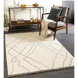 surya living Beige Abstract Wool 5 x 7 Feet Hand tufted Carpet-picture-24