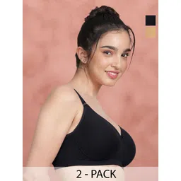 Susie Pack Of 2 Medium Coverage Lightly Padded Cotton T-shirt Bra-picture-11