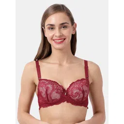 Susie Women Maroon Lace Lightly Padded Underwired Everyday Bra CD015-Maroon-picture-19