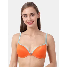 Susie Women Orange Solid Heavily Padded Underwired Push-Up Bra SC073-OrangeBlue-picture-15