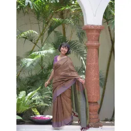 Suta Brown Cotton Blend Sarees-picture-24