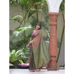 Suta Brown Cotton Blend Sarees image 4