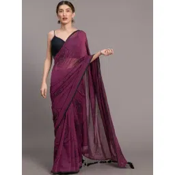 Suta Purple Cotton Printed Saree Without Blouse-picture-10