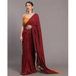 suta Speckled Saree with Tassels-picture-35