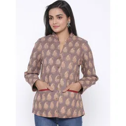 SUTI Ethnic Motifs Printed Lightweight Cotton Tailored Jacket-picture-40