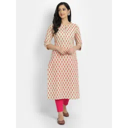 SUTI Printed Round Neck Cotton Straight Kurta-picture-25