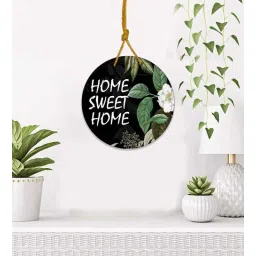 Black Engineered Wood Wall Hanging by Suveharts-picture-10