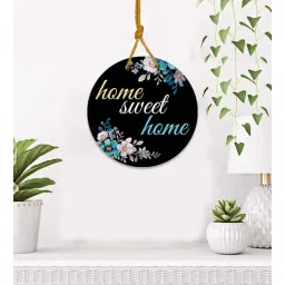 Black Engineered Wood Wall Hanging by Suveharts-picture-11