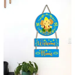 Blue Engineered Wood Wall Hanging by Suveharts-picture-40